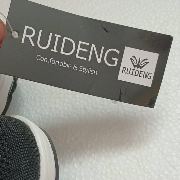 Ruideng Air Cushion Mesh Walking Shoes 7  Women's Black Platform Sneakers - Picture 12 of 14